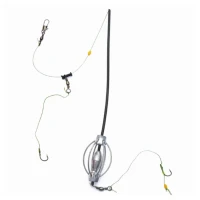 Montura Mostiro Bomba Cu Tija, Plumb Interior, Fir Textil / Fire De Par, 2 Carlige Nr.2