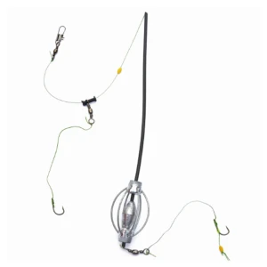 Montura Mostiro Bomba cu Tija, Plumb Interior, Fir Textil / Fire de Par, 2 Carlige Nr.2