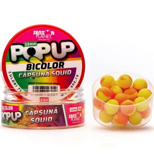 Pop Up Bicolor Senzor Planet Capsuna & Squid, 12mm, 25g