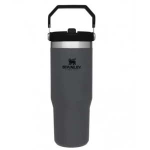 Cana Termoizolanta cu pai STANLEY The IceFlow Flip Straw Tumbler Charcoal 0.89L / 30oz 