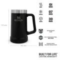 Halba Stanley The Big Grip Beer Stein Matte Black Pebble 0.47L 