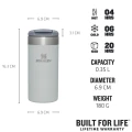 Sticla Termoizolanta STANLEY The AeroLight Transit Mug 0.35L / 12oz, Fog Metallic