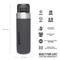 Sticla Termoizolanta STANLEY The Quick-Flip Water Bottle 0.7L / 24oz, Charcoal
