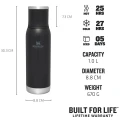 Termos STANLEY The Adventure To-Go Bottle 1.0L / 1.1 QT, Black