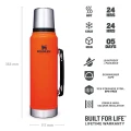 Termos STANLEY The Legendary Classic Bottle 1.0L / 1.1QT, Blaze Orange