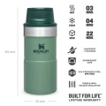 Termos STANLEY The Trigger Action Travel Mug Hammertone Green 0.25L 