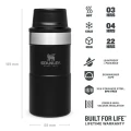 Termos STANLEY The Trigger Action Travel Mug Matte Black Pebble 0.25L 