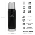 Termos Stanley The Legendary Classic Bottle Small Matte Black Pebble 0.75L