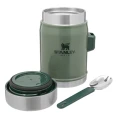 Termos mancare cu tacam Stanley The Legendary Food Jar + Spork Hammertone Green 0.4 l 