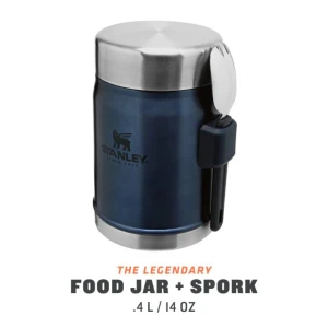 Termos mancare cu tacam Stanley The Legendary Food Jar + Spork Nightfall 0.4 l 