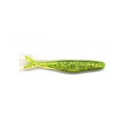 SHAD BASS ASSASSIN SPLIT TAIL SHAD 10CM 8BUC CHARTREAUSE SILVER GLITER