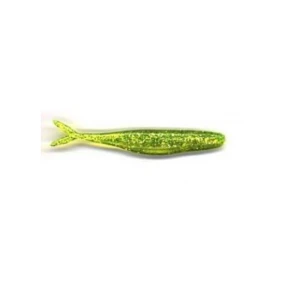 SHAD BASS ASSASSIN SPLIT TAIL SHAD 10CM 8BUC CHARTREAUSE SILVER GLITER