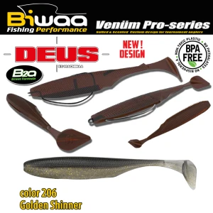 SHAD BIWAA DEUS 6 15cm 206 Golden Shiner 5buc/plic