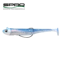 Shad Spro Gutsbait Uv 110 Mm Plus Offset 3/0 14 Gr Aqua And Pearl