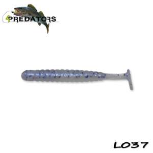 Shad 4Predators Worm Shad Laminat 8cm culoare L037 Chrystal Blue Shad 6buc/plic