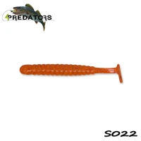 Shad 4Predators Worm Shad Laminat 8cm culoare S022 Dirty Orange 6buc/plic