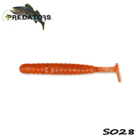 Shad 4Predators Worm Shad Laminat 8cm culoare S028 Magic Carrot 6buc/plic