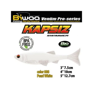 Shad Biwaa Kapsiz 10cm, culoare 008 Pearl White