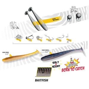 Shad Colmic Herakles Shad-Ow70 7cm Baitfish, 8buc/plic