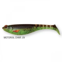 Shad DAM Effzett Shadster Power Tail 8cm 5.6gr Motoroil Chartreuse UV