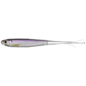 Shad Live Target Ghost Tail Minnow Dropshot, Silver / Purple, 9.5cm, 4buc/pac