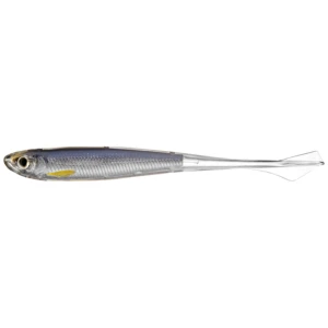 Shad Live Target Ghost Tail Minnow Dropshot, Silver / Smoke, 9.5cm, 4buc/pac