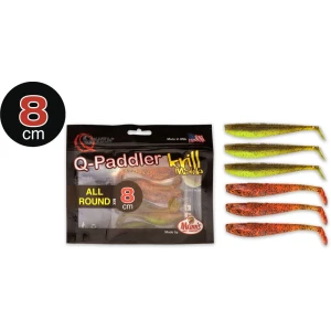 Shad Quantum 8cm Q-Paddler Power Packs Allround Mix  3x pumpkinseed chart 3x original appleseed  6.buc/plic
