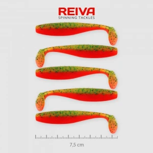 Shad Reiva Flat Minnow Galben-Portocaliu Sclipici 7.5cm 5buc/plic