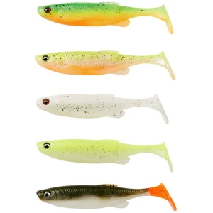 Shad Savage Gear Fat Minnow T-Tail, Dark Water Mix, 7.5cm, 5g, 5buc/pac