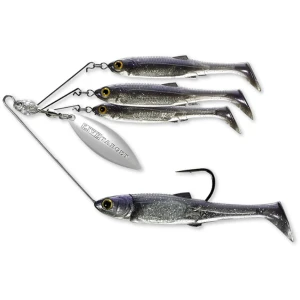 Spinnerbait Live Target Baitball Spinner Rig, Medium, 851 Purple Pearl / Silver, 14g