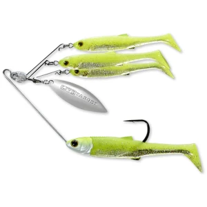 Spinnerbait Live Target Baitball Spinner Rig, Small, 857  Chart / Silver, 7g