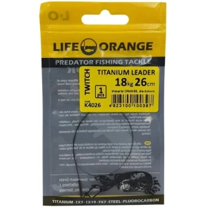 Struna Titan Orange Titanium Leader, 5.5kg, 16cm, 0.25mm, 1buc/plic