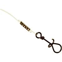 Struna Wizard Agrafa Spirala, Fluorocarbon Leader 25cm, 15kg, 2buc/plic