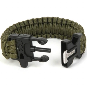 Bratara de Supravietuire 3m din Paracord Olive Bushmen