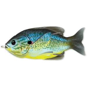 Swimbait Live Target Hollow Body Sunfish Walking Bait, Blue / Yellow Pumpkinseed, 9cm, 18g 