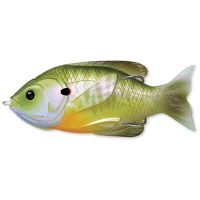 Swimbait Live Target Hollow Body Sunfish Walking Bait, Natural / Green Bluegill, 7.5cm, 12g 