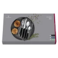 Set 24 Tacamuri 6 Persoane Victorinox, Swiss Modern Table Set, Lama Zimtata 12cm, Negru
