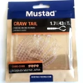 Grub Mustad Aji Finesse Chiki Crawl Tail Clear Purple Glitter, 4.3cm, 12buc/pac