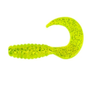 Twister Manns Mannipulator Grub 4cm Chartreuse Silver Glitter 8Buc