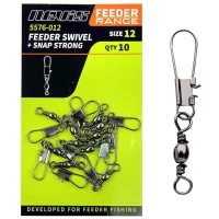 Agrafa cu Vartej Nevis Feeder Swivel + Snap Strong Nr.14, 10buc/pac
