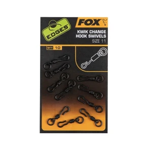 Vartej Rapid cu Anou Fox Kwik Change Mini Hook Swivels, Nr.11, 10buc/pac  