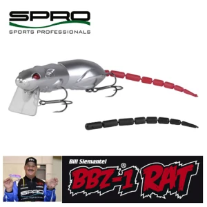 Vobler Spro BBZ 1 Rat Baby 30 Crome Silver Floating, 8.3cm, 16g