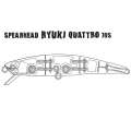 Vobler DUO Spearhead Ryuki Quattro 70S, ACC3059 Mat Tiger, 7cm 5.7g