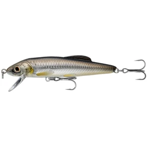 Vobler Live Target Minnow Finesse Jerkbait, Silver / Black, 7.5cm, 7g